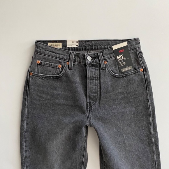 Levi's Premium Jeans 501 High Rise Straight Leg 125010412 Nwt 27 x 32 - Picture 2 of 5